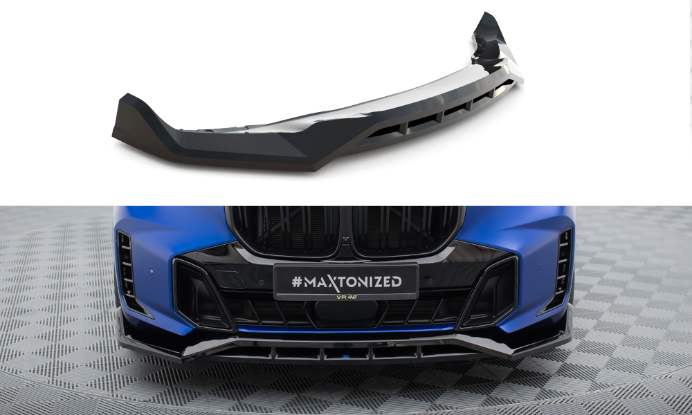 Voorspoiler V.2 BMW X5 G05 M-Pack FL Maxton Glanzend Zwart