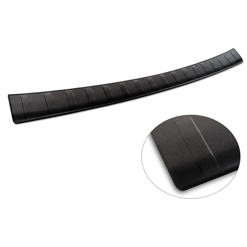 Matt Black Stainless Steel Rear bumper protector  Mercedes E-Class W213 Kombi 2016- 'Ribs'