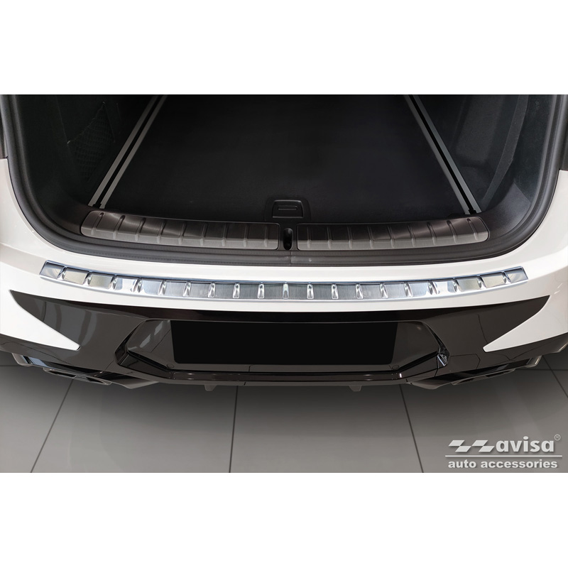 RVS Achterbumperprotector  BMW X4 G02 FL 2021- met M-Pakket 'Ribs'
