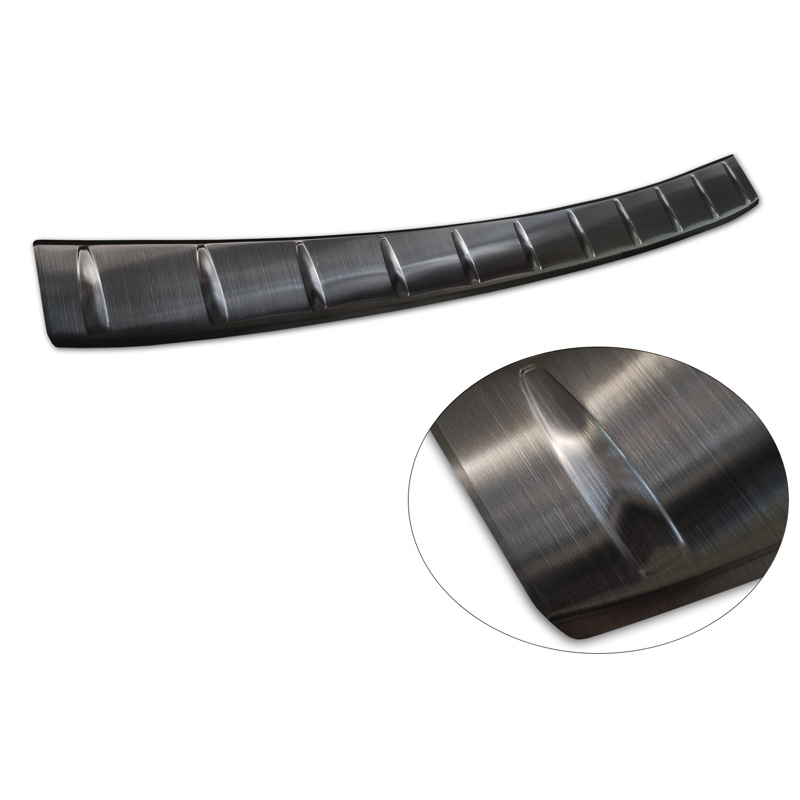 Black Stainless Steel Rear bumper protector  Opel Astra L Sportstourer 2022- 'Ribs'
