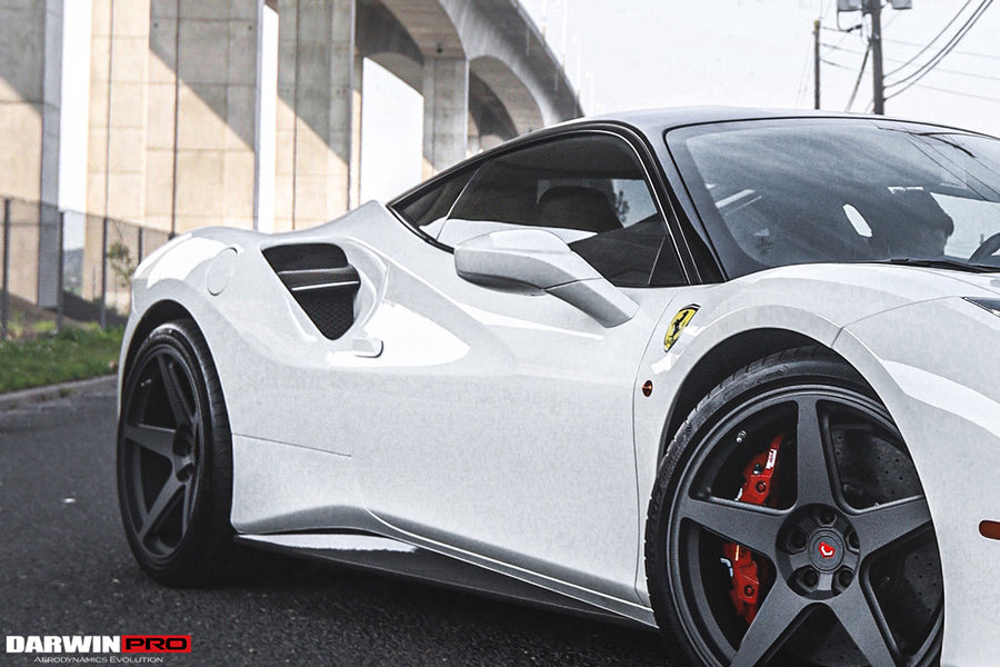 Ferrari 488 GTB/Spyder Dry Carbon Fiber Side Air Intake Fins 2015-2019