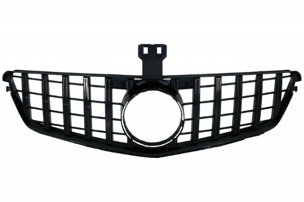 Grill Mercedes C-klasse W204 S204 GT Look Panamericanan Glans Zwart