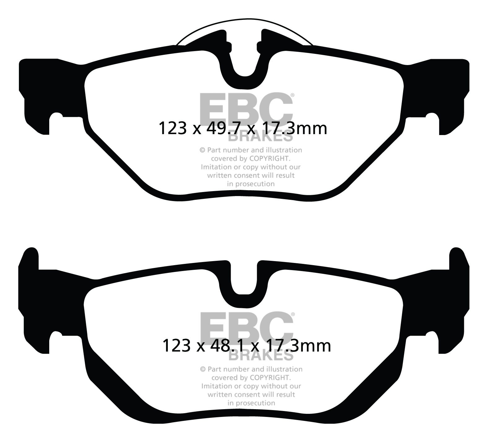 EBC Brakes BMW 118 Coupe 2.0 TD (E82) 2010-2011 Remblokken achte