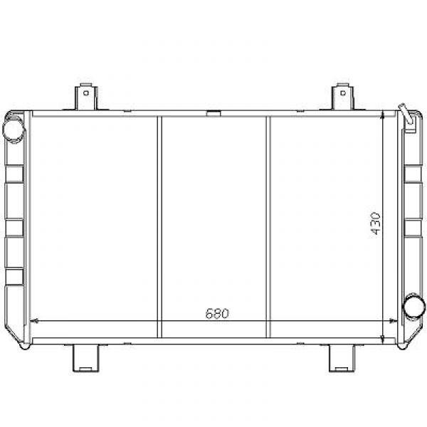 Radiator FORD TRANSIT 94-99 535x357 2.5TD 63KW 2.5 TD