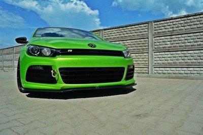 Voorspoiler V.2 Volkswagen Scirocco R Maxton Glans Zwart