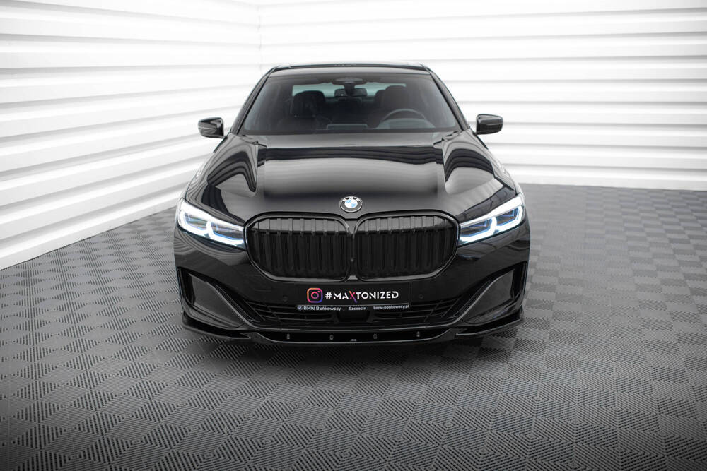 Voorspoiler V.2 BMW 7-Serie G11 FL Maxton Glans Zwart