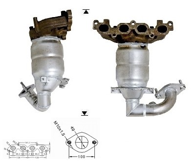 Ford FIESTA 1.25i 16V 1242 cc 55 Kw / 75 cv ZH12 Magnaflow CAT B