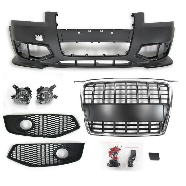 Voorbumper Audi A3 8P met sportgrill chroom/zwart 05-08 ABS