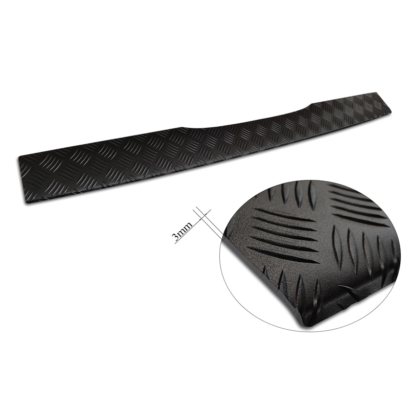 Matzwart Aluminium Achterbumperprotector  Mercedes Vito & V-Klasse 2014-2019 & Facelift 2019- 'Riffled Plate'