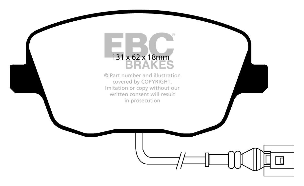 EBC Brakes SEAT Ibiza 1.6 2003-2010 Remblokken voorzijde greenst