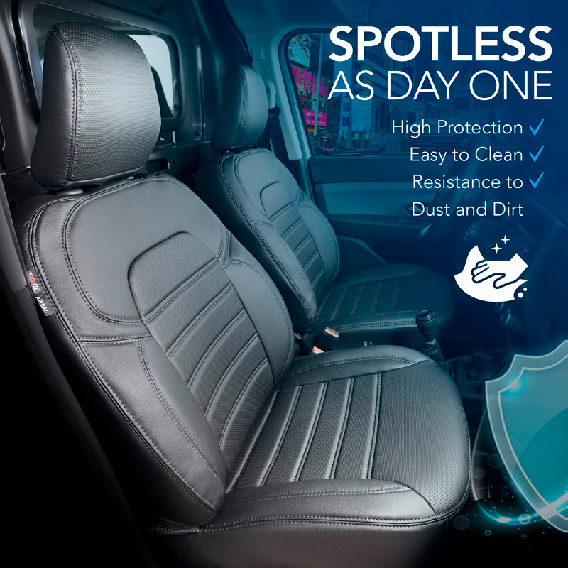 New York Design Artificial leather seat covers 2+1  Maxus E-Deliver 7 2020- (split in backrest bench)