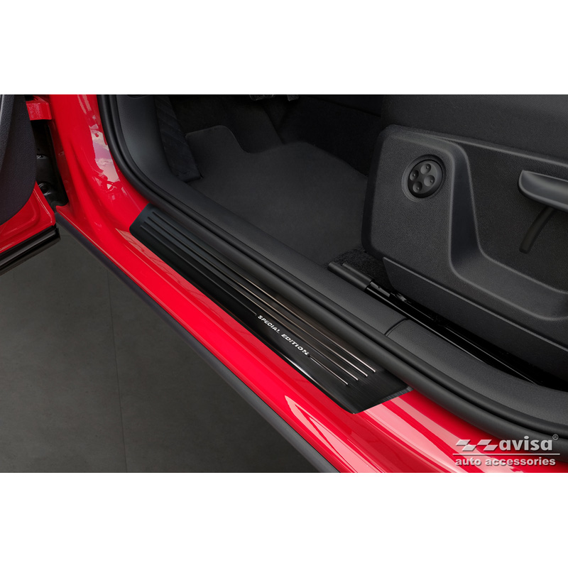 Black Stainless Steel Door sill protectors  Audi Q2 Facelift 2020- 'Special Edition' - 4-pieces