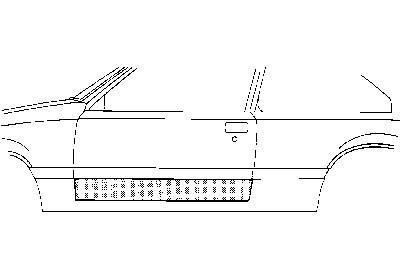 deurplaat, links Fiat Panda, 1980-1986