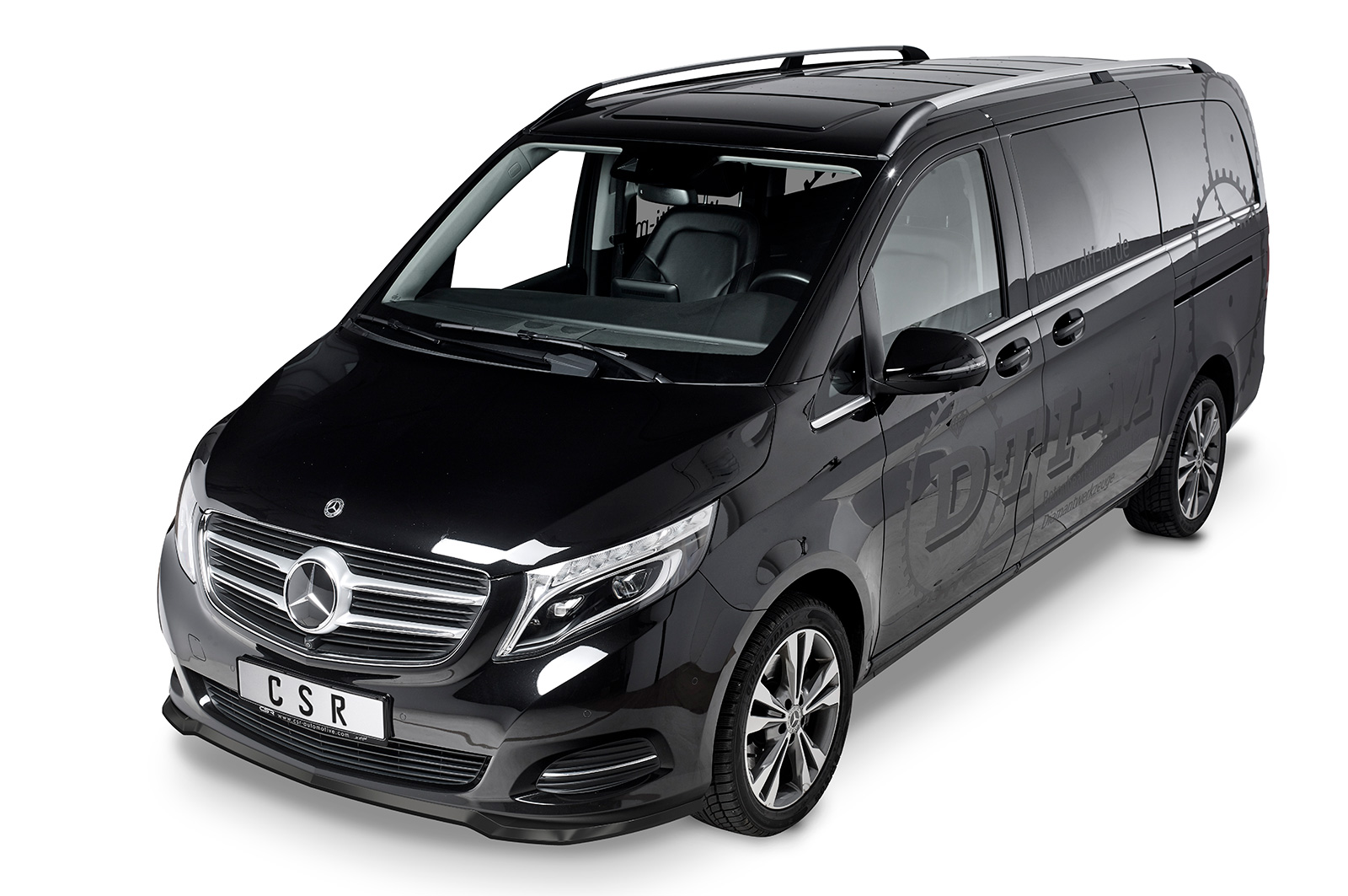 Voorspoiler Mercedes Benz V-klasse 447 CSR Glans Zwart