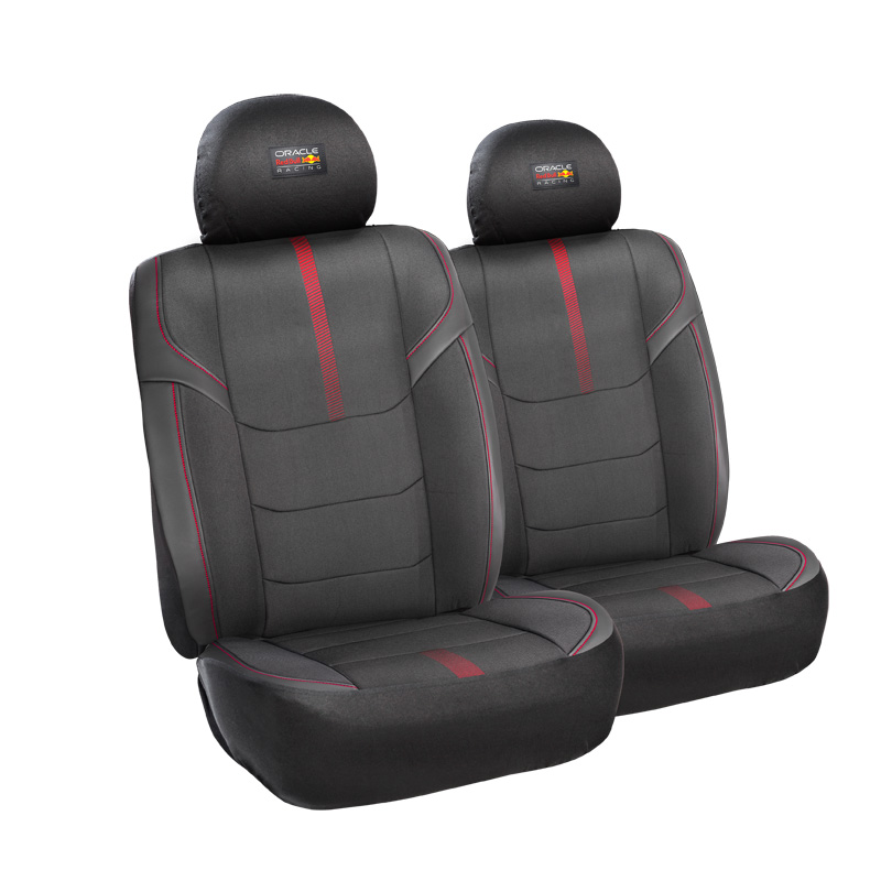 Red Bull Oracle Universal seat cover set Pro - 6-piece set - Black/Red -  Side-Airbags