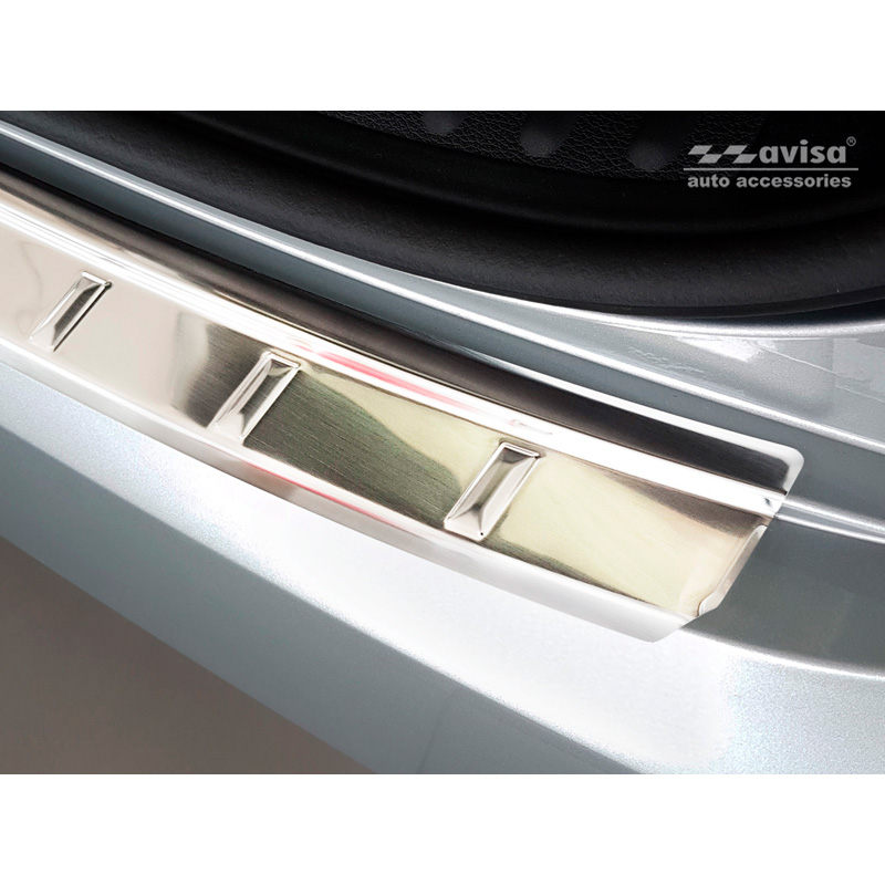 Stainless Steel Rear bumper protector  Kia Ceed III SW 2018-2021 & FL 2021- 'Ribs'