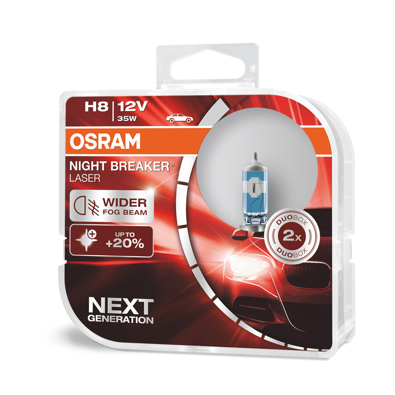 Osram Night Breaker Laser Halogen Birnen - H8 - 12V/35W - Satz à 2 Stück