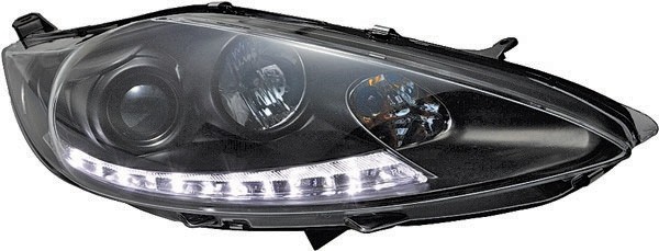 Headlight Fiesta 08->> clear/black