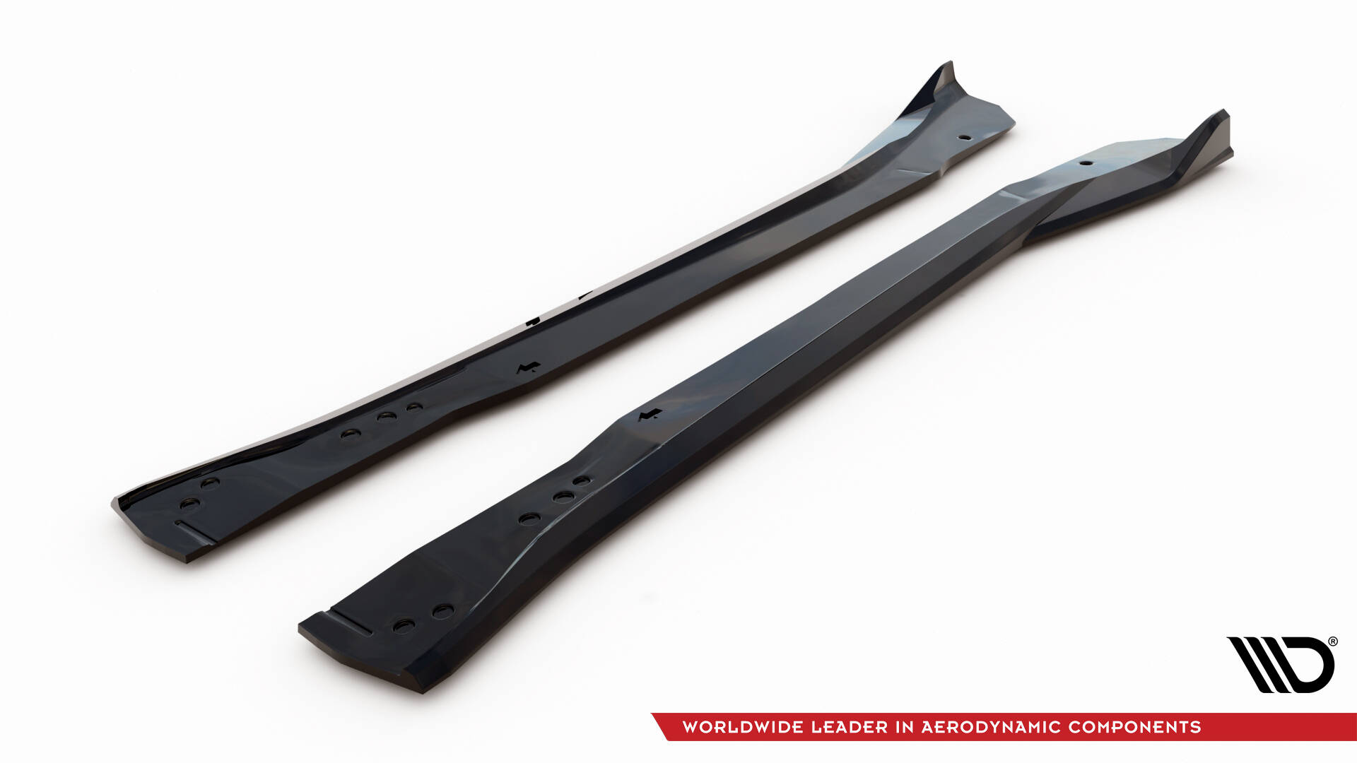 Zijskirts Chevrolet Corvette Z06 C7 Maxton Glans zwart