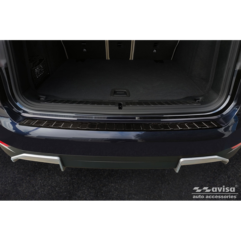 Real 3D Carbon Rear bumper protector  BMW iX3 (G08) 2020- 'Ribs'