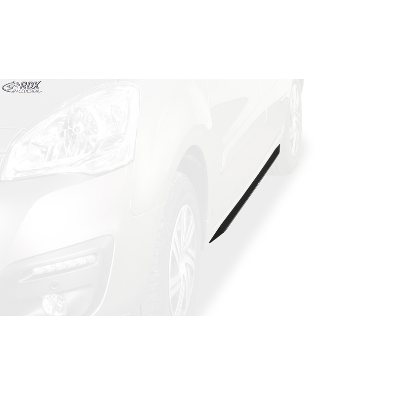 Side skirts 'Slim'  Citroën Berlingo (B9)/Peugeot Partner 2008-2018 (ABS glossy black)