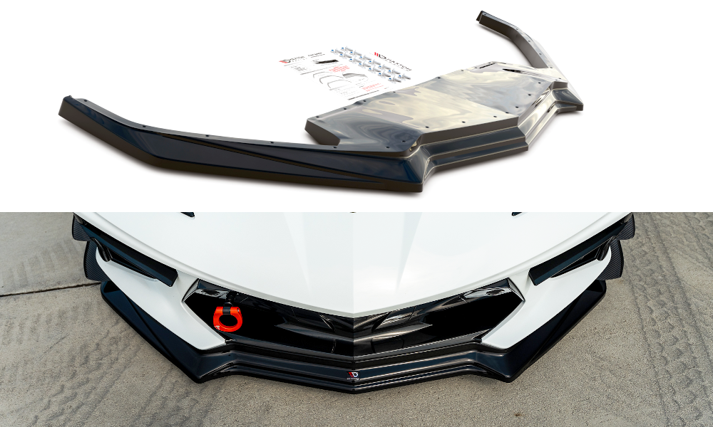 Voorspoiler Chevrolet Corvette C8 Maxton Glans Zwart
