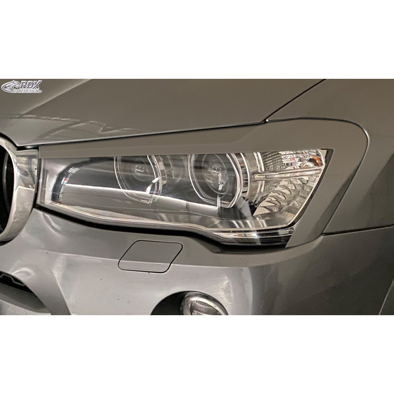 Koplampspoilers  BMW X3 (F25) Facelift  & X4 (F26) 2014-2018 (ABS)