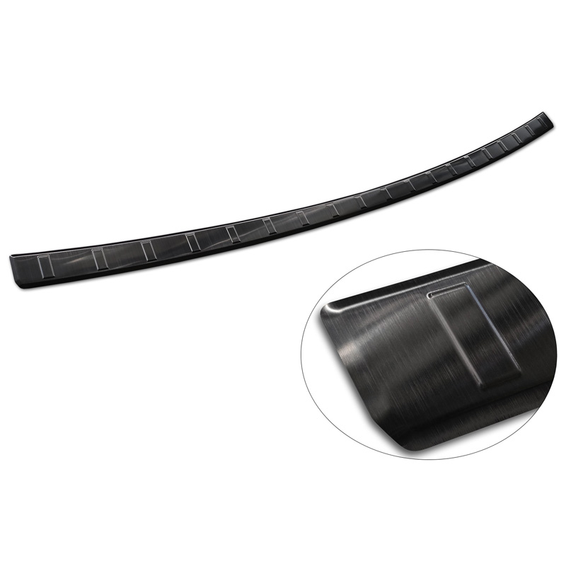 Black Stainless Steel Rear bumper protector  Toyota Corolla Cross 2022- 'Ribs'
