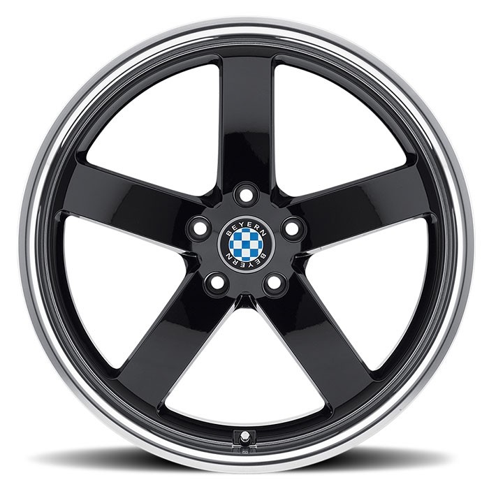 Velgen Beyern Rapp 20x10 5x120 ET35 Glanzend Zwart + Machined Ra