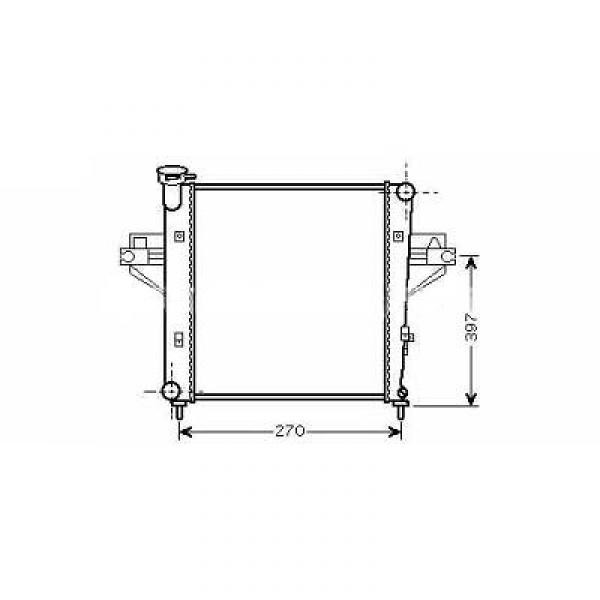Radiator JEEP LIBERTY 01-04 505x505 2.4 Ltr +/-AC