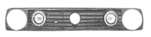 grille, incl. verstralers, zwarte rand, 08/1987-VW Golf 2, 1983-