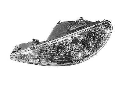 koplamp, Valeo, H7+H7, helder glas, elektr verstelb, rechts Peug