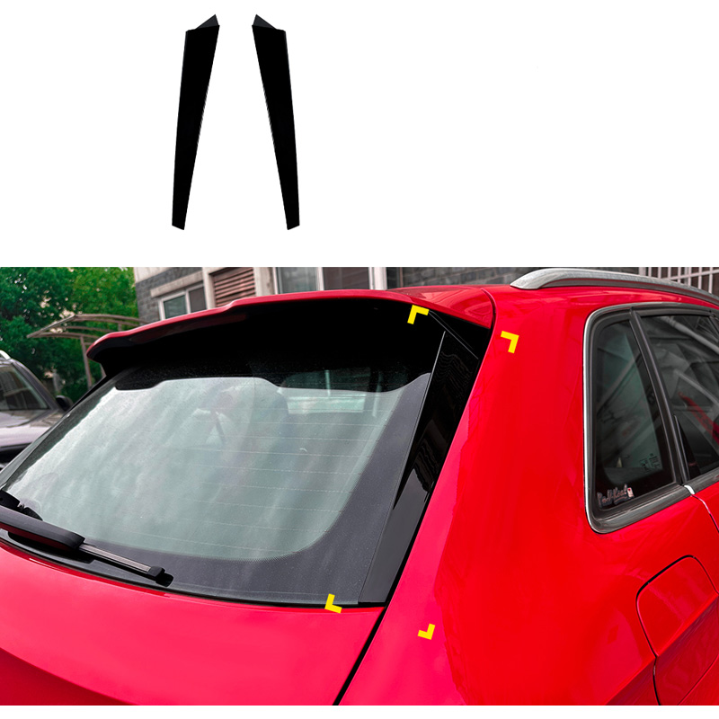 Set achterruit side-spoilers  Audi A3 (8V) Sportback S-Line 2012-2020 (ABS Glanzend zwart)