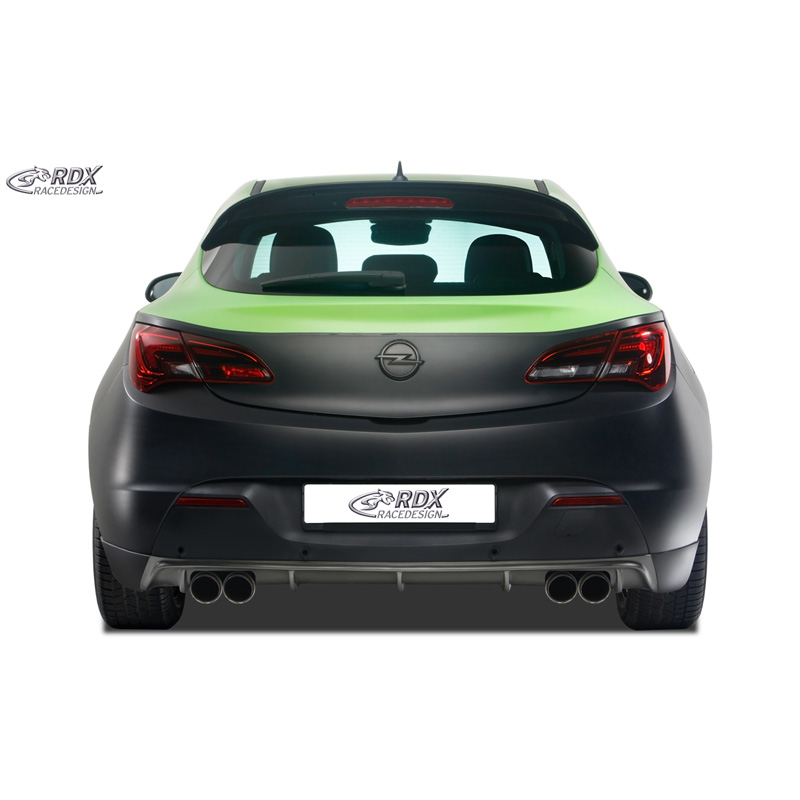 Rear bumper skirt 'Diffusor'  Opel Astra J GTC 2009-2015 excl. OPC (for double exhaust) (PUR)
