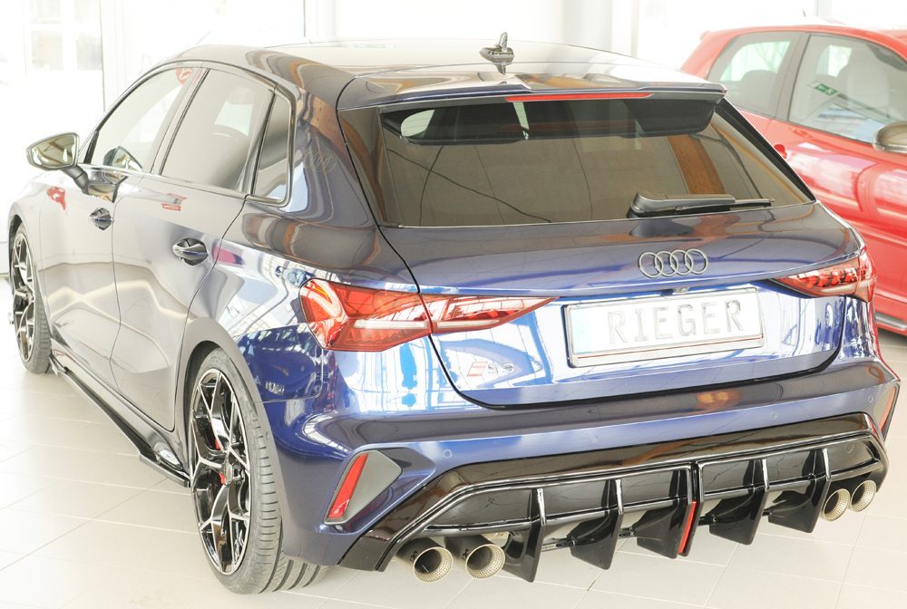 Achterdiffuser Audi A3 (GY) – 06.24- glans zwart