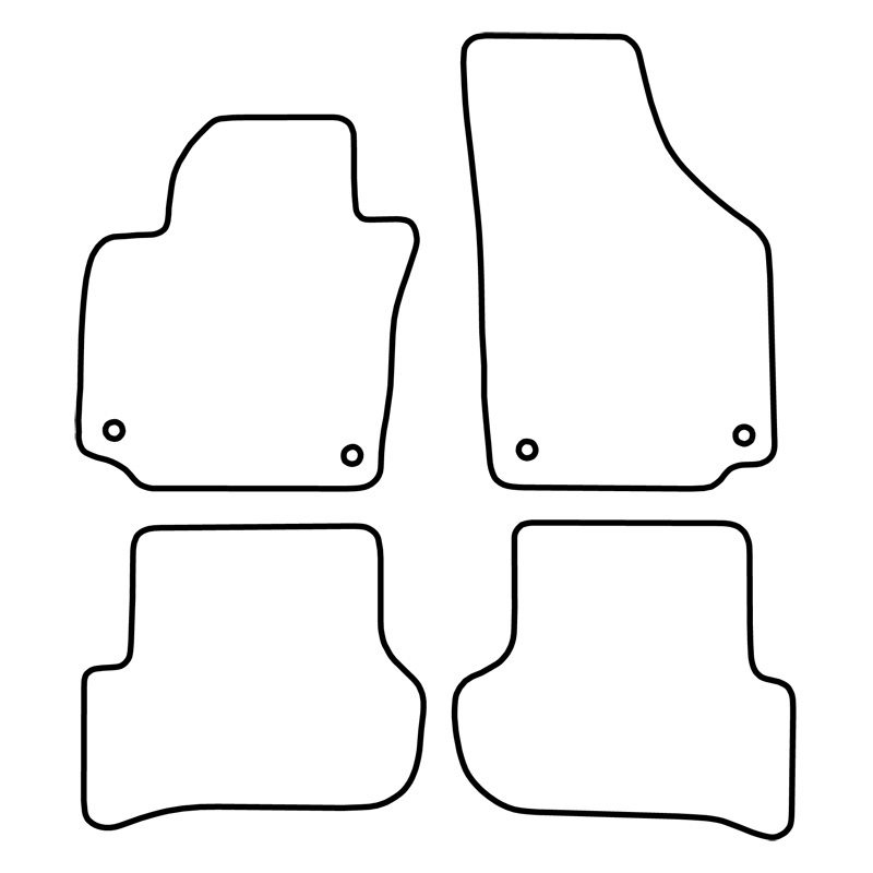Set velour car mats  Skoda Yeti 2013-