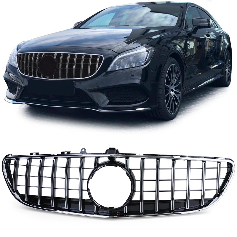 Grill Mercedes CLS C218 Facelift 14-18 GT Design Zwart/Chroom