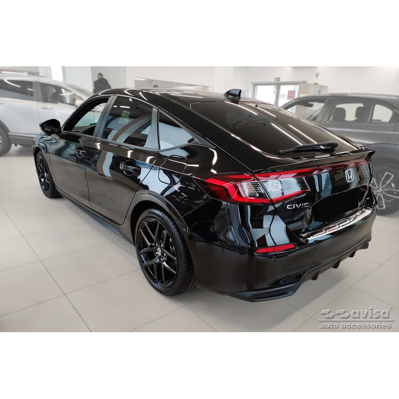 Stainless Steel Rear bumper protector  Honda Civic XI HB 2022- 'Ribs'