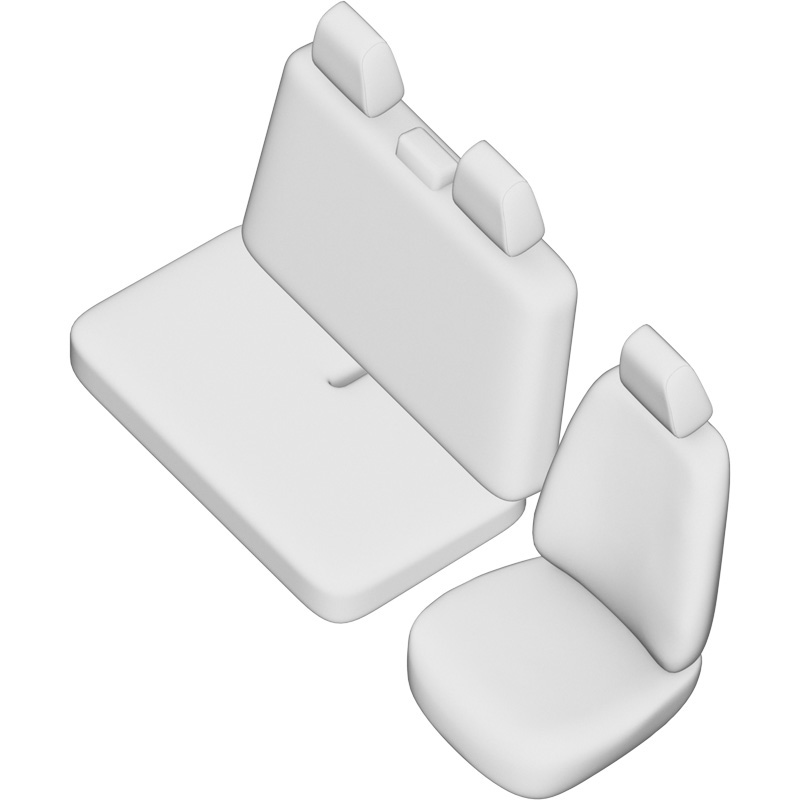 Original Design Textile seat covers 2+1  Renault Trafic/Opel Vivaro/Nissan Primastar 2001-2014