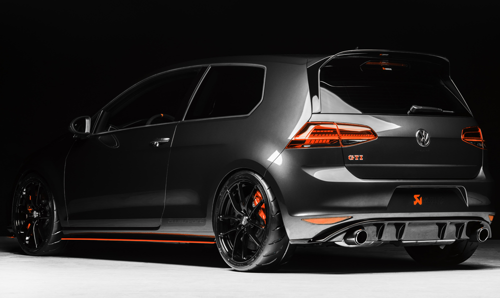Achterbumper Diffusor Rieger Glossy Black VW Golf 7 GTI