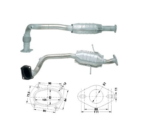 Ford MONDEO 2.0i 16V 1988 cc 96 Kw / 131 cv ZH20 Magnaflow CAT B