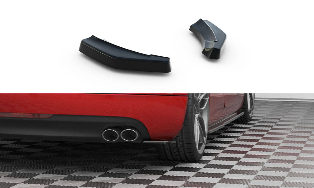 Achter Zij Splitters Audi TT 8J 3.2 Glanzend Zwart Maxton