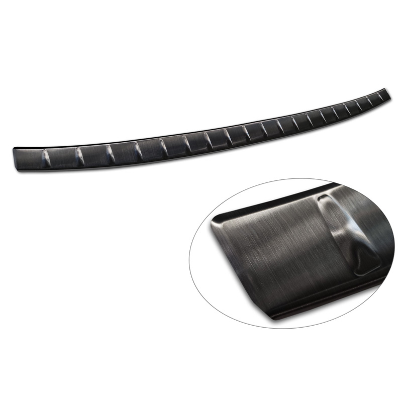 Black Stainless Steel Rear bumper protector  BMW X4 G02 FL 2021- with M-Pakage 'Ribs'