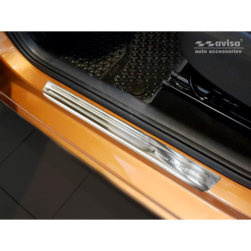 Silver Inox door sill protectors  Volkswagen Up! 2012-/Arteon 2017- incl. Shooting Brake 2020-/Tiguan 2015-2024 incl. All Space 2017-2024 /Golf Sportsvan 2014- - 4-pieces