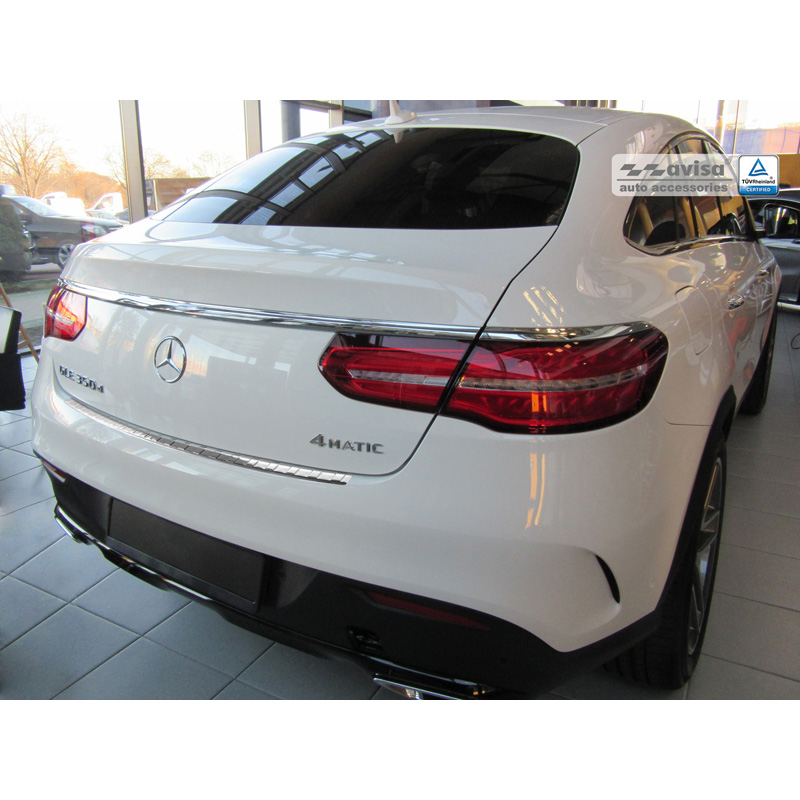 Stainless Steel Rear bumper protector  Mercedes GLE Coupe 2015- 'Ribs'