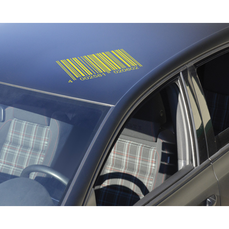 Foliatec Cardesign Sticker - Code - neon yellow - 37x24cm