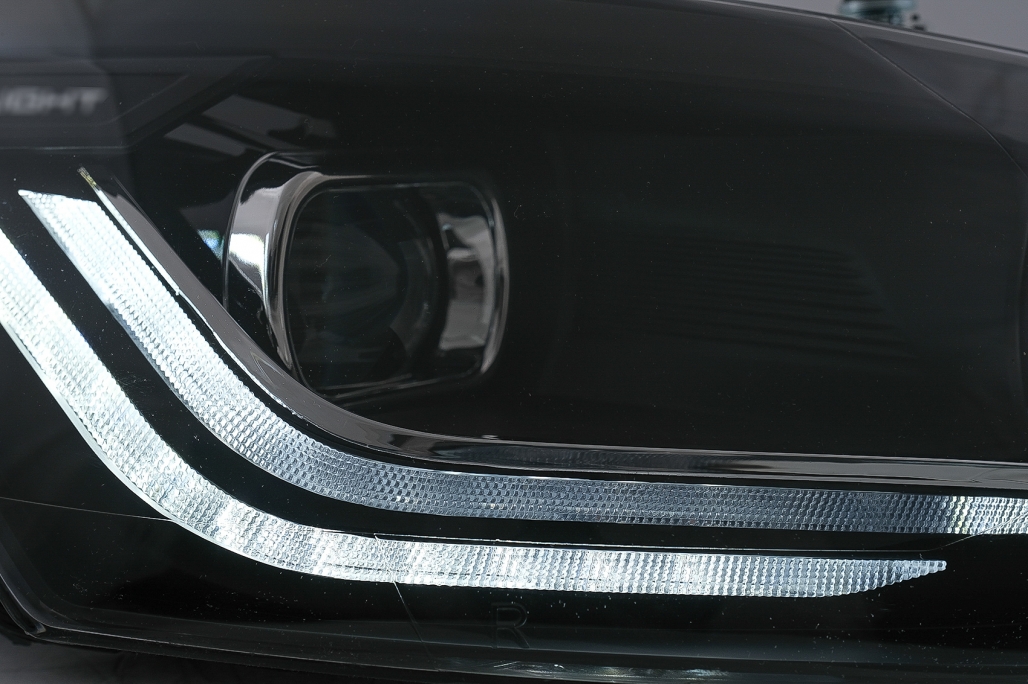 Headlights VW Polo 6R / 6C LED Light Bar Devil Eye Look