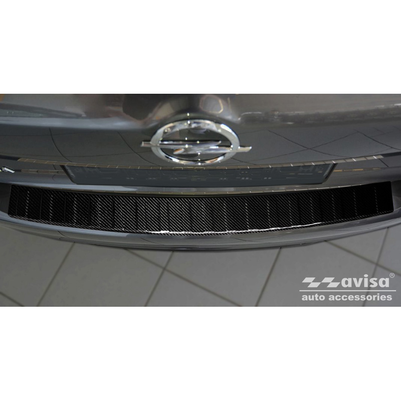 Real 3D Carbon Rear bumper protector  Opel Insignia Sports Tourer 2017- & FL 2020- 'Ribs'
