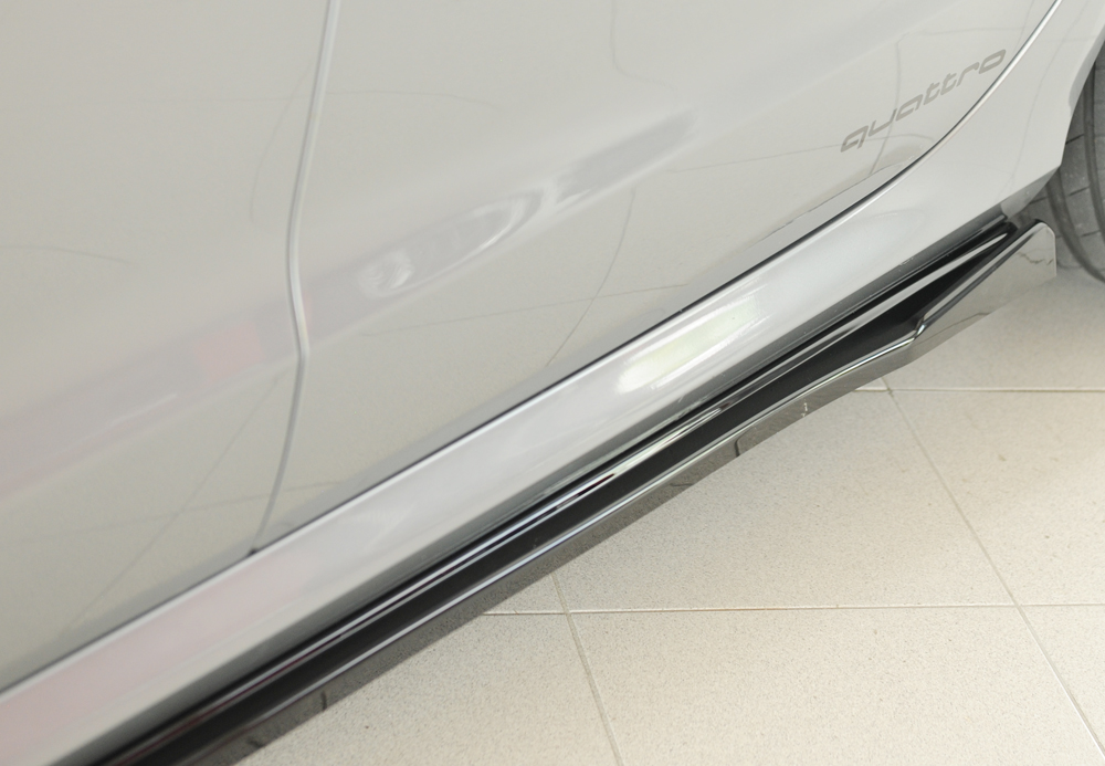 Zijskirts Audi A6 (4G/C7): 11.10-08 glans zwart