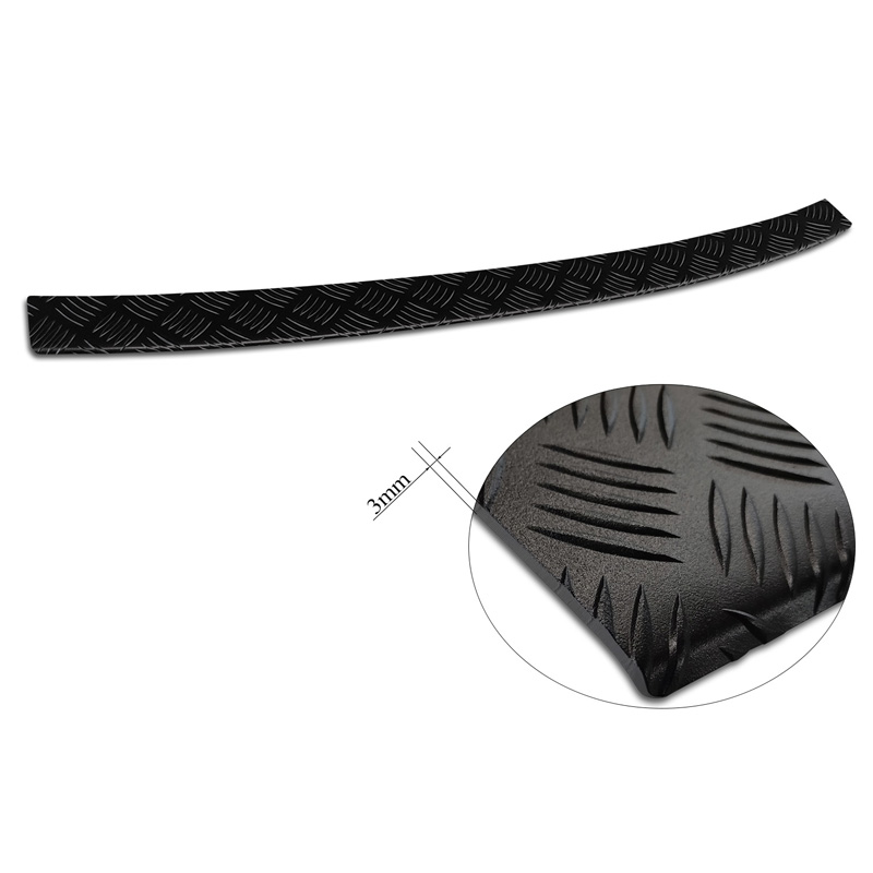 Matzwart Aluminium Achterbumperprotector  Volkswagen Caddy V 2020- 'Riffled Plate'